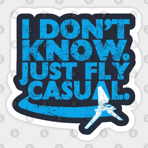 Just Fly Casual Sticker by PopCultureShirts